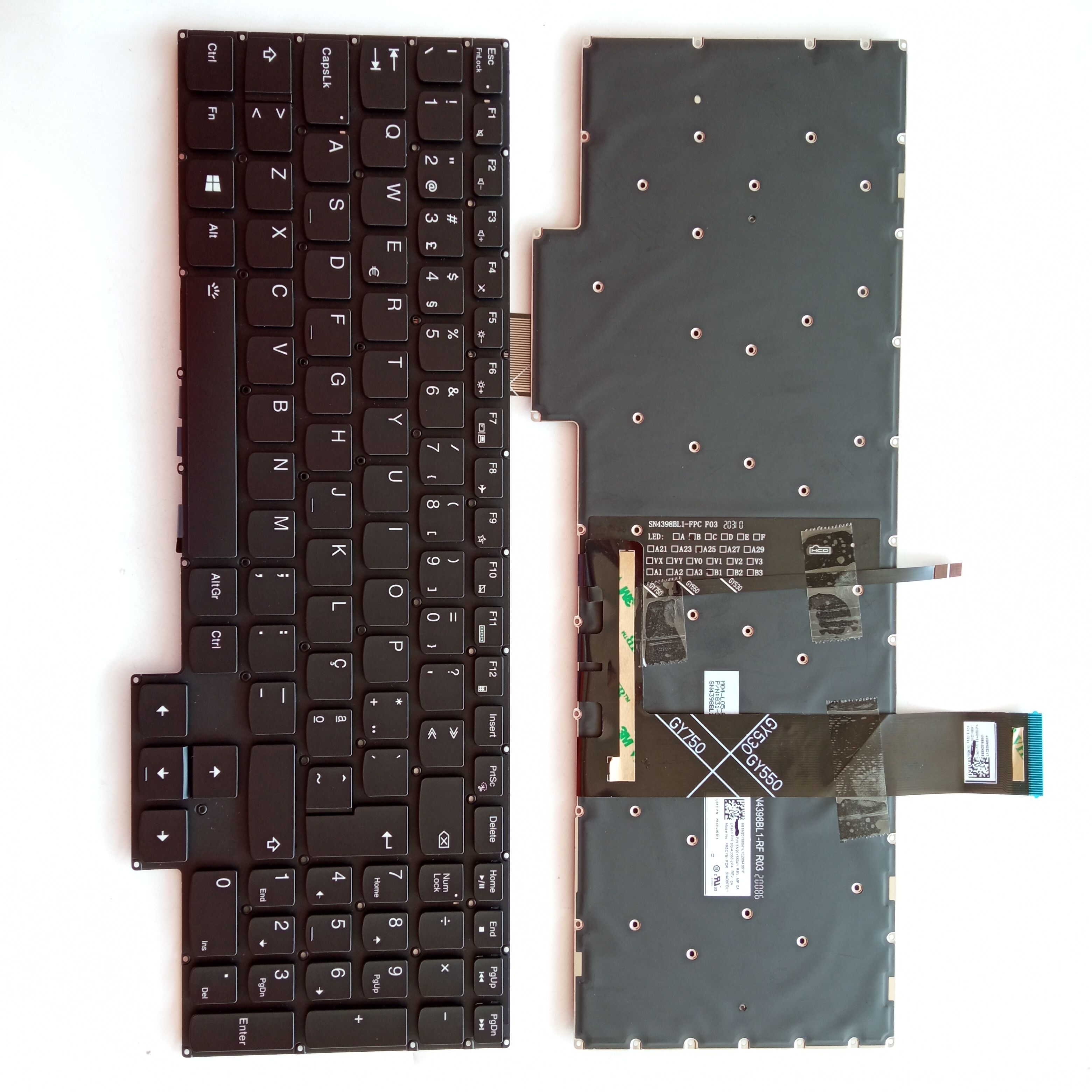 Picture of New Replacement Laptop Keyboard For LENOVO Y7000 2020/R7000 2020 BLACK Backlit PO Layout